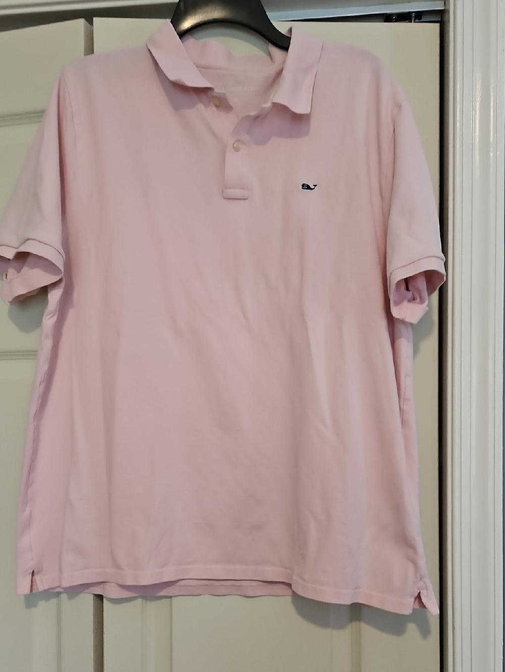 Vineyard Vines Men’s Polo Shirt - Pale Pink with Whale Logo